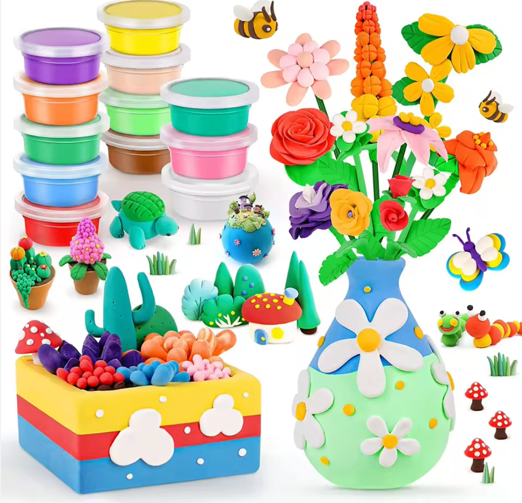 🌸 Zestaw kreatywny – Bukiet Kwiatów z piankoliny