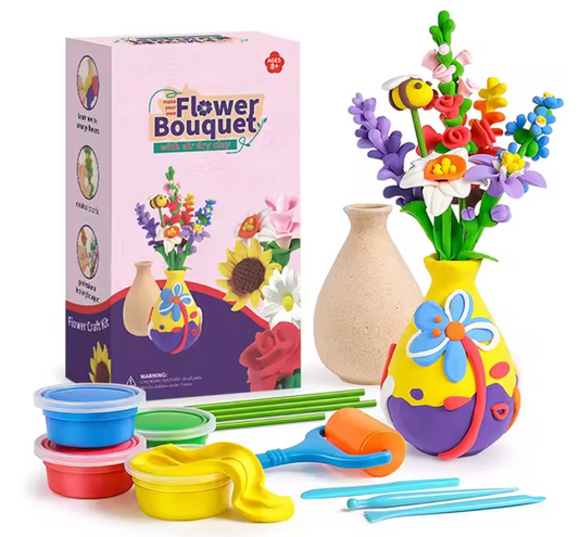 🌸 Zestaw kreatywny – Bukiet Kwiatów z piankoliny